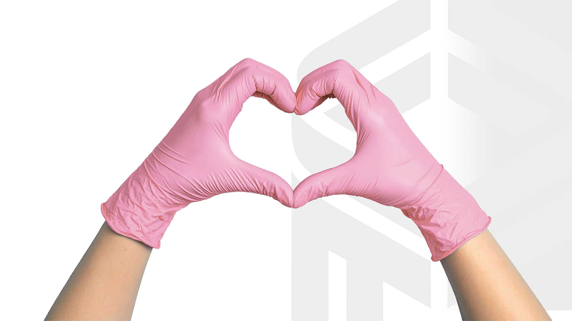 Visual istituzionale PiaveLab con guanti rosa a forma di cuore