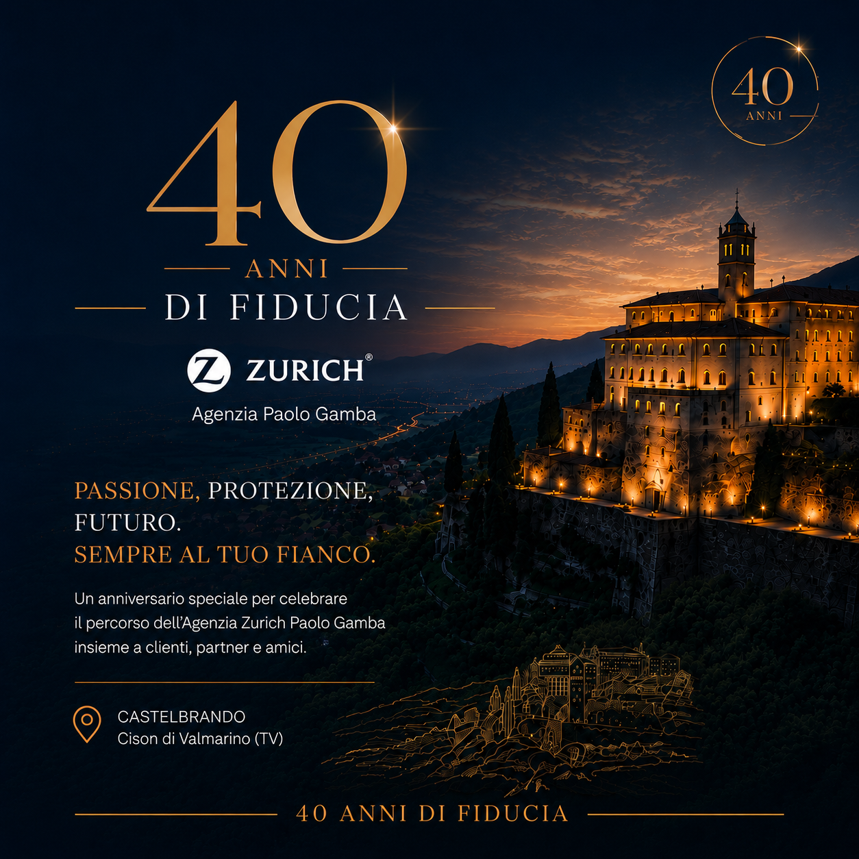 Invito digitale 40 anni di fiducia